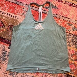 Adidas 3 Stripes tank Top Running Training Active sea Green Women’s Medium